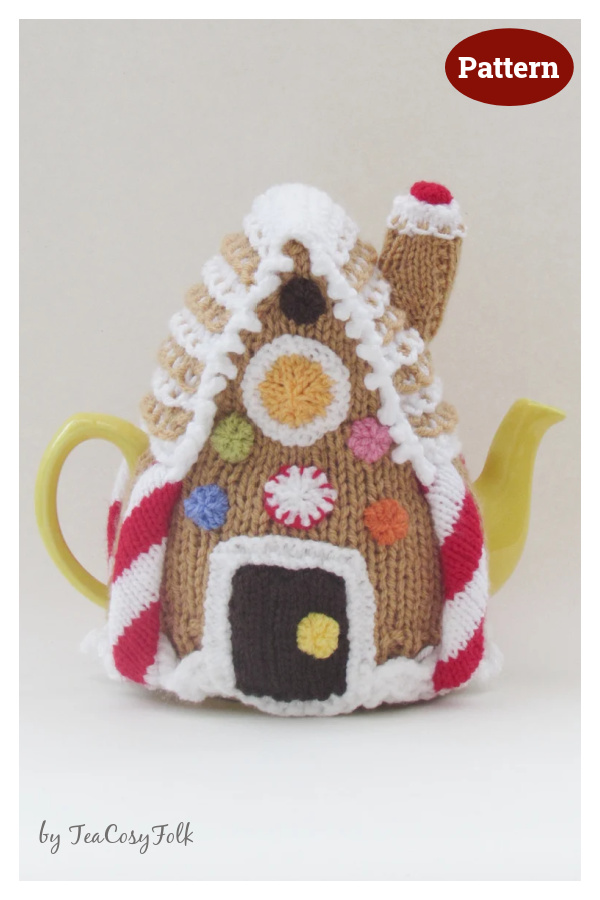 Gingerbread House Tea Cosy Knitting Pattern