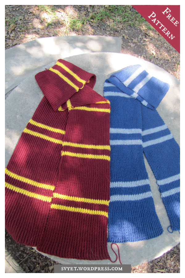 Hogwarts Scarf Mk II Free Knitting Pattern