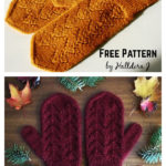 Simple Autumn Mittens Free Knitting Pattern