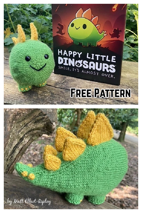 Stego Stegosaurus Free Knitting Pattern