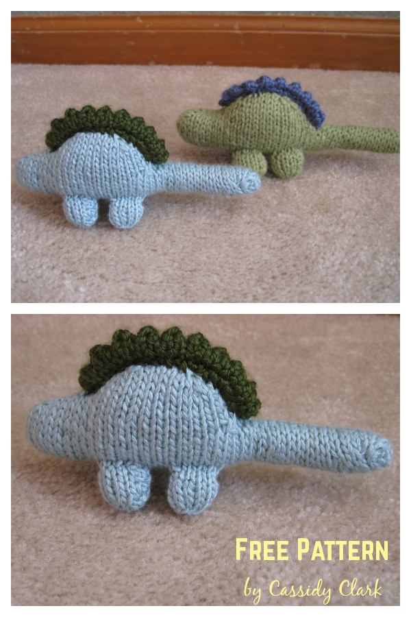 Stegosaurus Dinosaur Free Knitting Pattern 