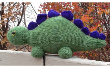 Stegosaurus Dinosaur Free Knitting Pattern