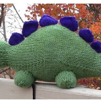 Stegosaurus Dinosaur Free Knitting Pattern