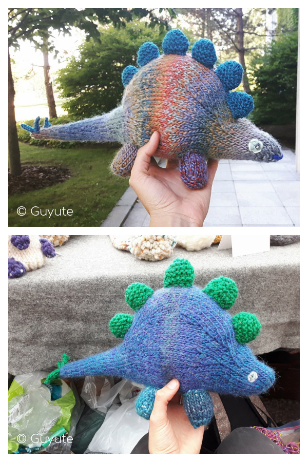 Stegosaurus Free Knitting Pattern