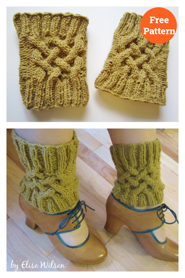 Celtic Ankle Warmers Free Knitting Pattern