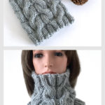 Chunky Alternating Cables Cowl Free Knitting Pattern