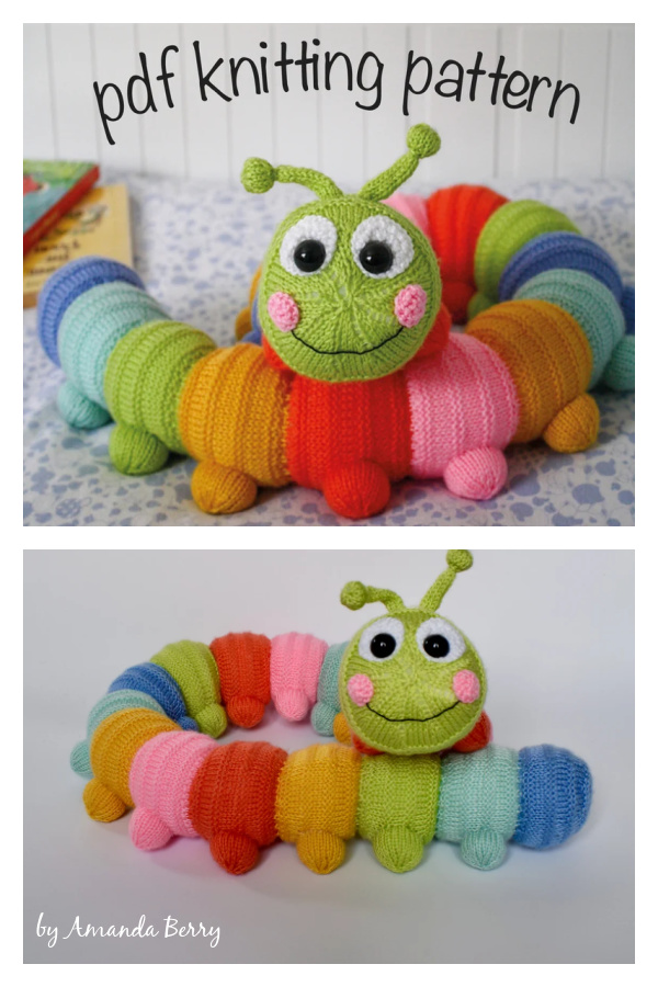 Cuddly Caterpillar Toy Knitting Pattern