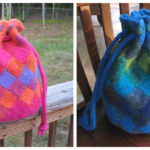 Entrelac Bag Free Knitting Pattern