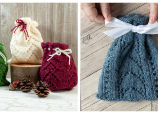 Lace Gift Bag Free Knitting Pattern