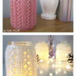 Lace Rib Jar Candle Cozy Free Knitting Pattern