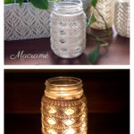 Macramé Mason Jar Cover Free Knitting Pattern and Video Tutorial