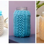 Mason Jar Cover Free Knitting Pattern