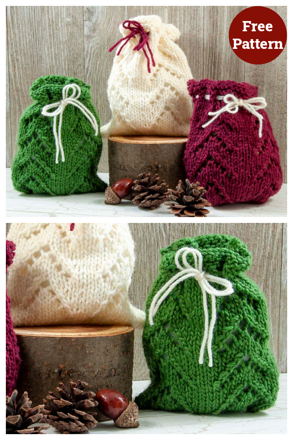 Merry Little Christmas Bags Free Knitting Pattern