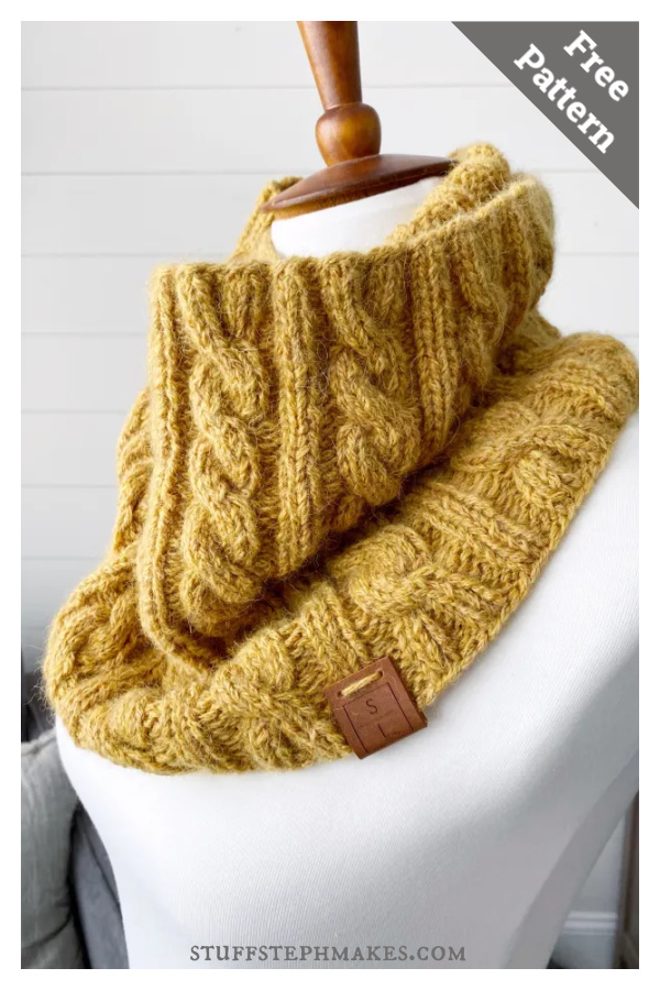 Quick Cable Cowl Free Knitting Pattern