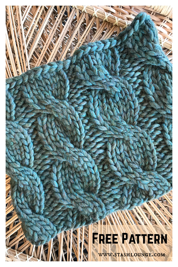 Quick Cable Cowl Free Knitting Pattern 