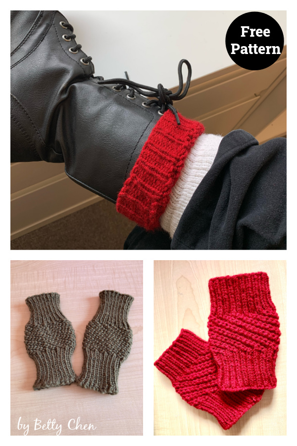 Spiral Ankle Warmer Free Knitting Pattern