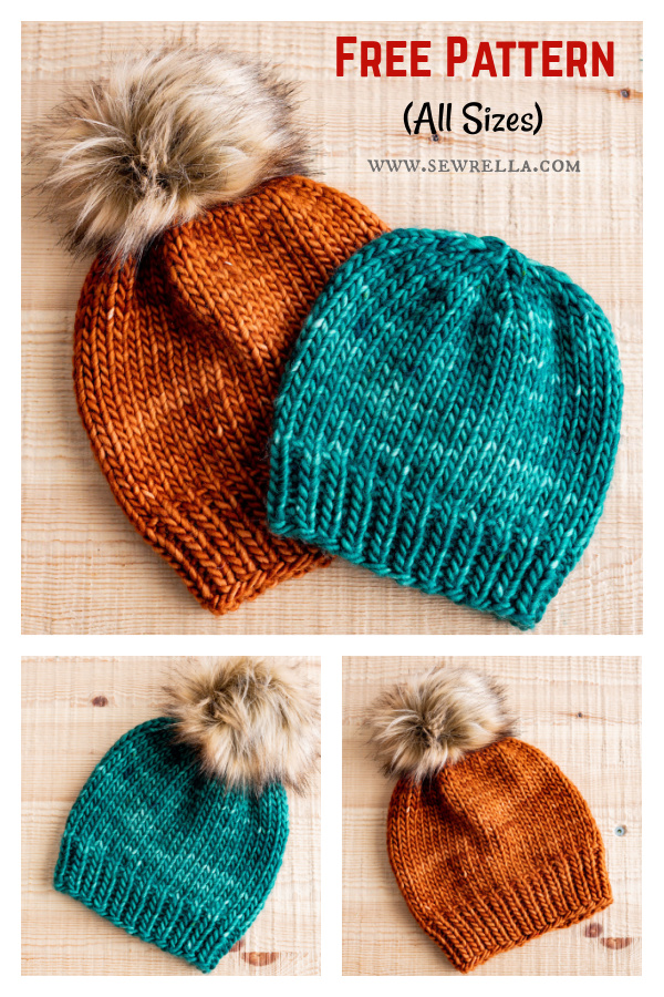 Super Bulky Hats Free Knitting Pattern