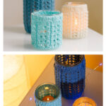 Winter Candle Cosy Free Knitting Pattern and Video Tutorial