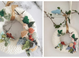 Woodland Wreath Knitting Pattern