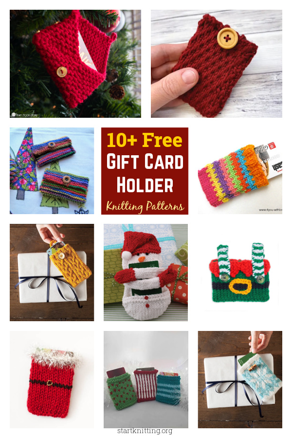 Christmas Gift Card Holder Free Knitting Pattern 