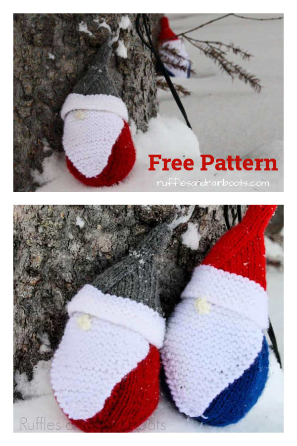Christmas Gnome Free Knitting Pattern