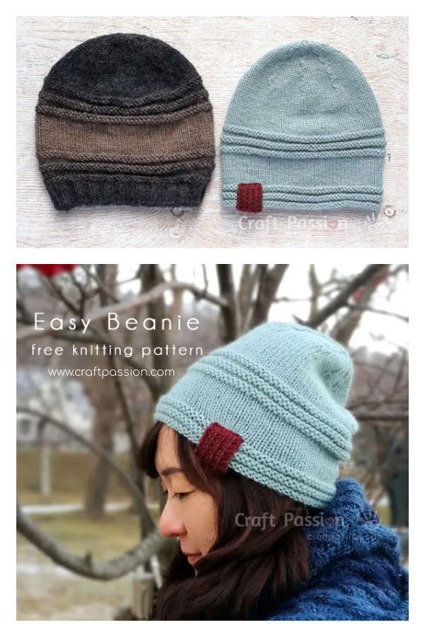 Easy Beanie Free Knitting Pattern