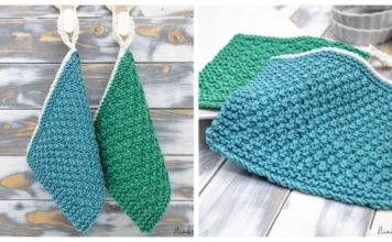 Easy Dishcloth Free Knitting Pattern and Video Tutorial