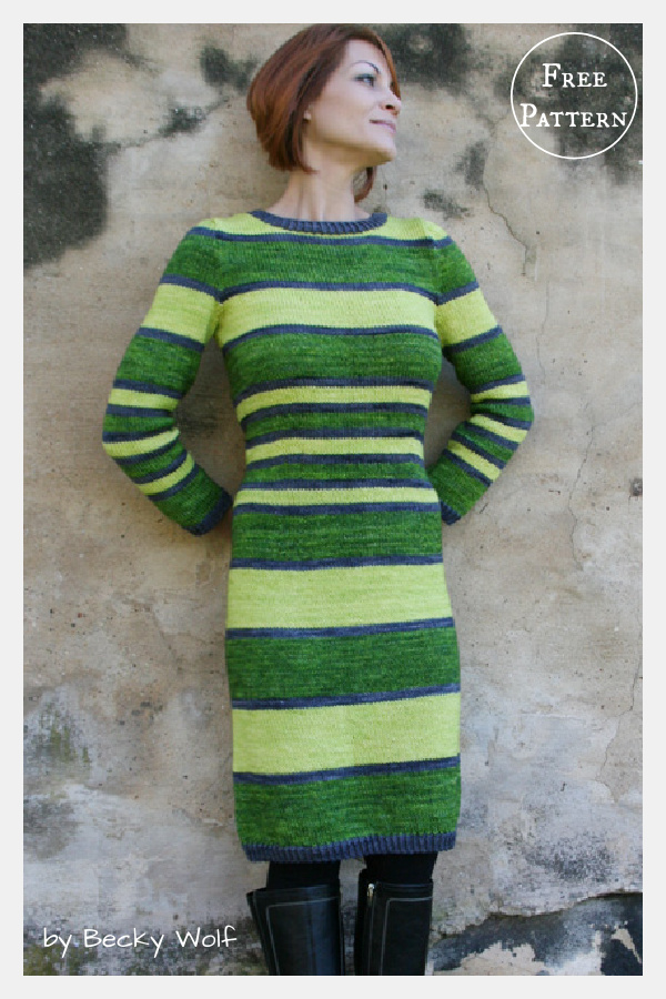 A Maze in Dress Free Knitting Pattern