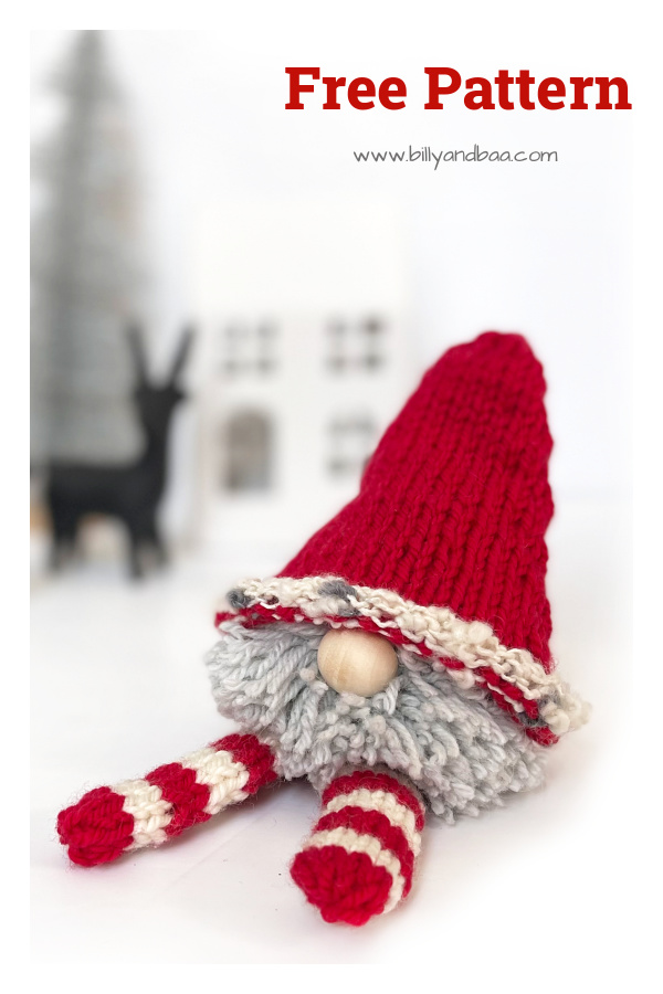 Ho Ho Gnome Free Knitting Pattern