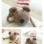 Library Mouse Bookmark Free Knitting Pattern