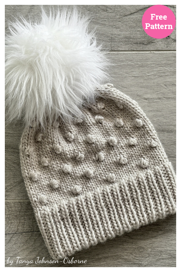 Lily's Popcorn Beanie Free Knitting Pattern