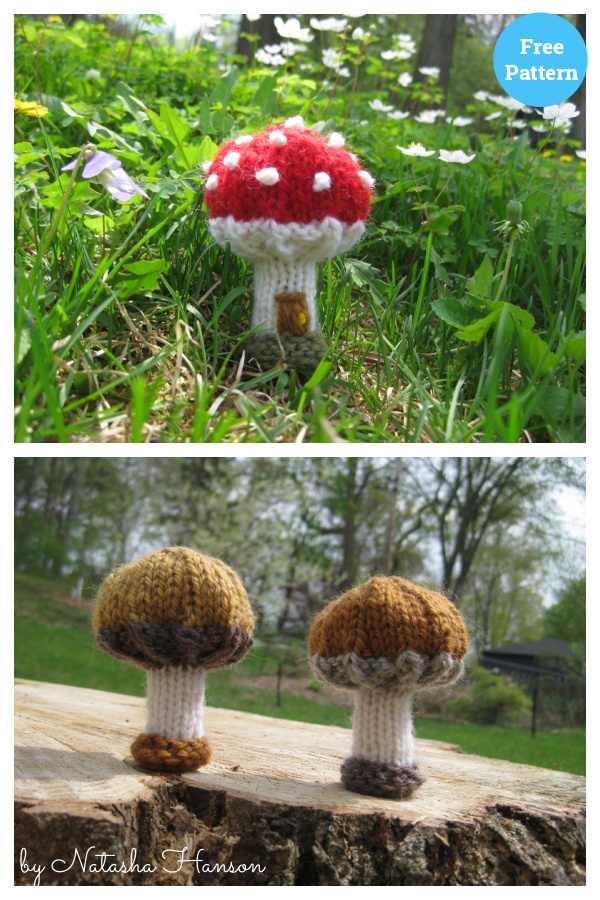 Mushroom or Fairy House Free Knitting Pattern