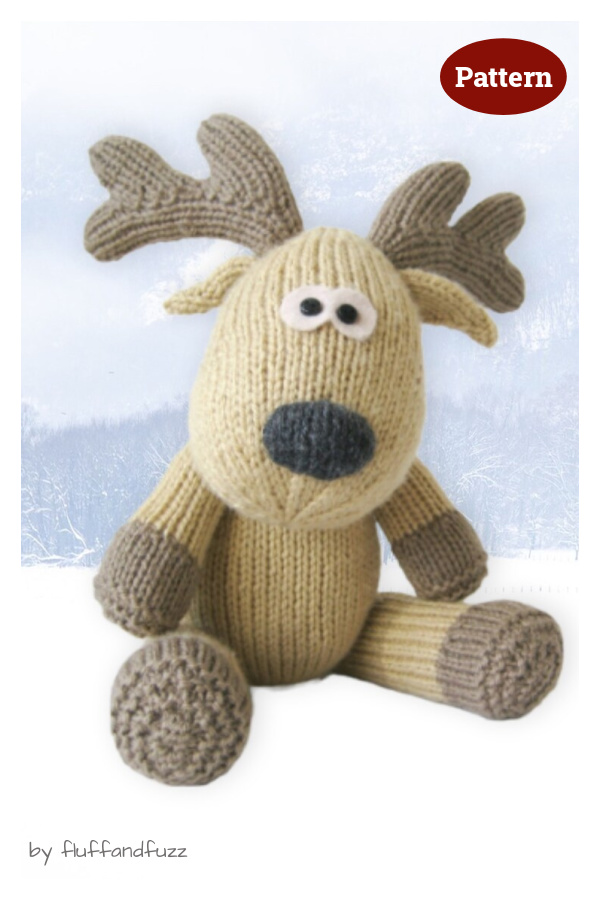 Reindeer Toy Doll Free Knitting Pattern
