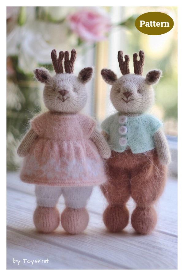 Stuffed Reindeer Knitting Pattern