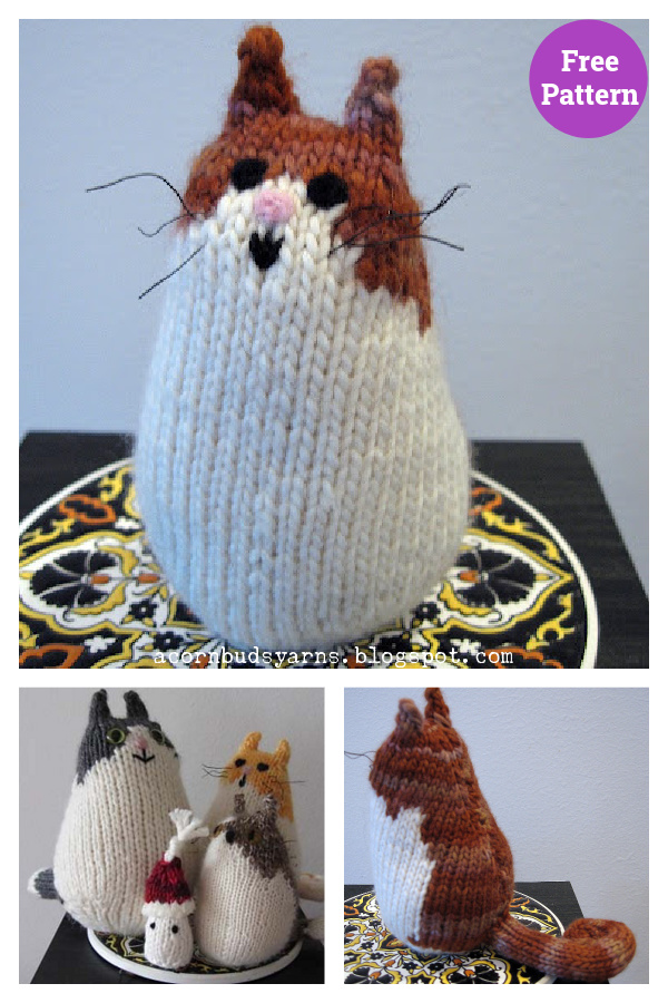 Brownie the Cat Free Knitting Pattern