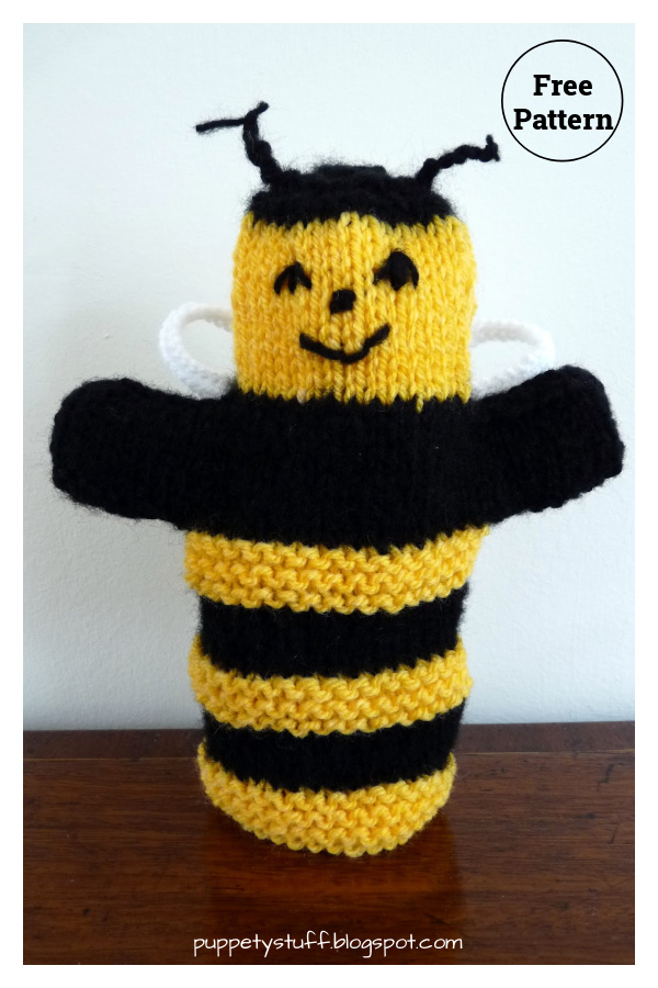Bumble Bee Hand Puppet Free Knitting Pattern