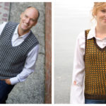 Checked Vest Free Knitting Pattern