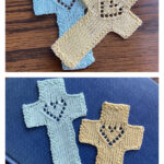 Heart of the Cross Bookmark Free Knitting Pattern