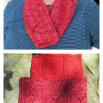 Hearts and Lace Cowl Free Knitting Pattern