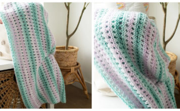 Minna Garter Eyelet Blankie Free Knitting Pattern
