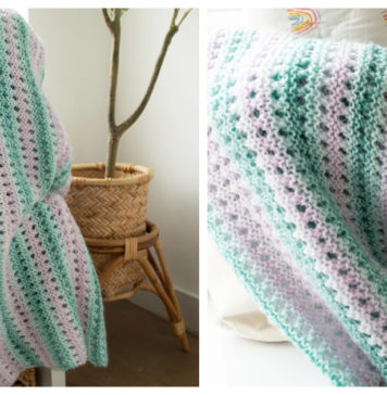 Minna Garter Eyelet Blankie Free Knitting Pattern