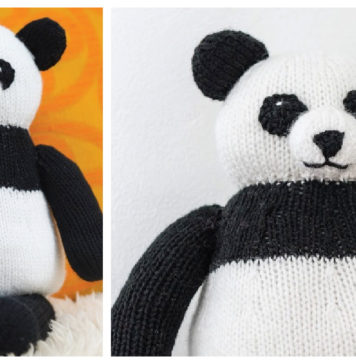 Panda Toy Free Knitting Pattern