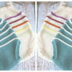Rainbow Newborn Onesie Free Knitting Pattern and Video Tutorial