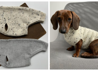 Seamless Dog Sweater Free Knitting Pattern and Video Tutorial
