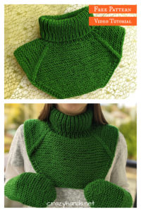 Turtleneck Dickey Free Knitting Pattern and Video Tutorial
