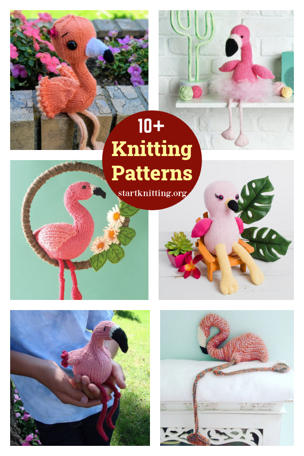 10+ Amigurumi Flamingo Knitting Patterns 