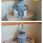 Bender Toilet Paper Roll Cover Free Knitting Pattern