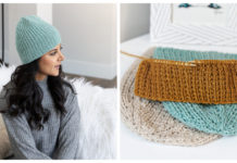 Broken Rib Stitch Beanie Free Knitting Pattern