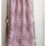 Chevron Bobble Stitch Blanket Free Knitting Pattern