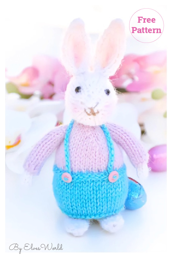 Easter Bunny Toy Free Knitting Pattern 